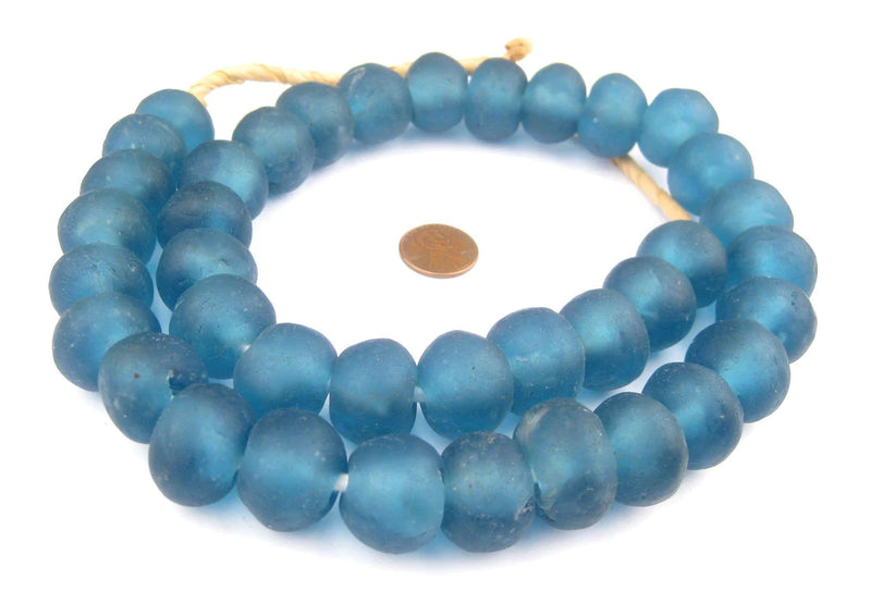 JUMBO LIGHT BLUE BICONE BEADS