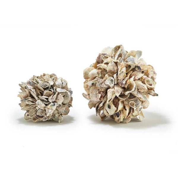 OYSTER SHELL BALLS - SET OF 2