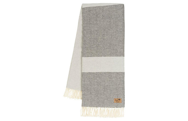 COLORBLOCK CHARCOAL GRAY THROW
