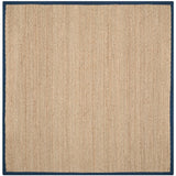 HERRINGBONE SISAL NATURAL/NAVY RUG