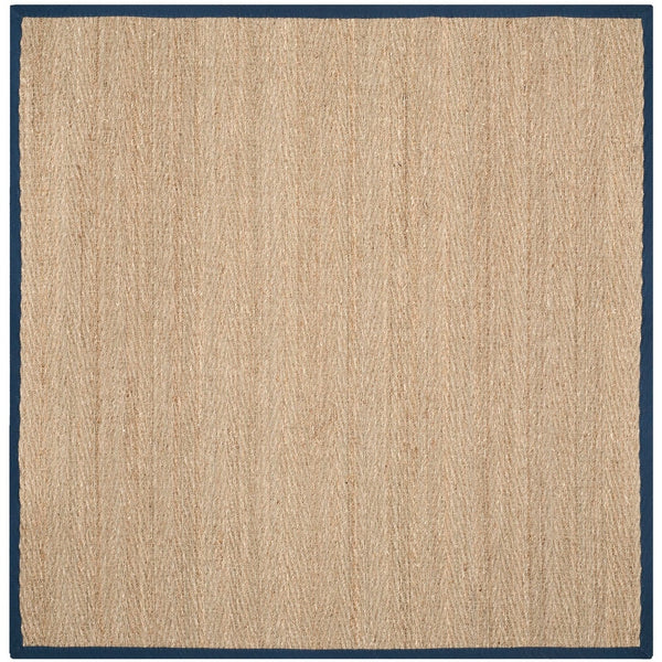 HERRINGBONE SISAL NATURAL/NAVY RUG