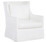 CASEY SWIVEL SLIPCOVERED CHAIR