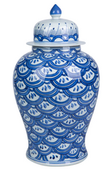 BLUE SEA WAVE TEMPLE JAR