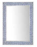 NAVY BONE INLAY WALL MIRROR