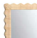 WICKER WEAVE SCALLOPED MIRROR