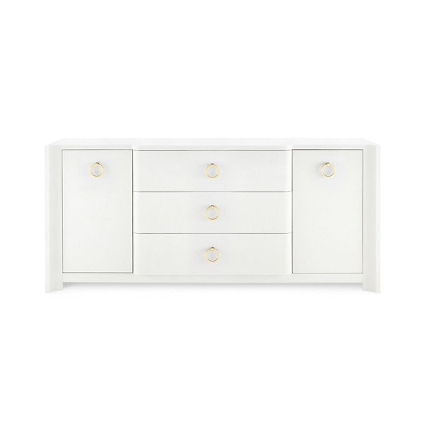 AUDREY 3-DRAWER 2-CABINET DRESSER WHITE