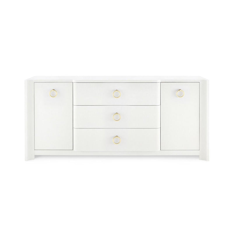 AUDREY 3-DRAWER 2-CABINET DRESSER WHITE