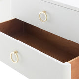 AUDREY 3-DRAWER 2-CABINET DRESSER WHITE