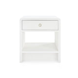 BENJAMIN 1 DRAWER SIDE TABLE WHITE LINEN