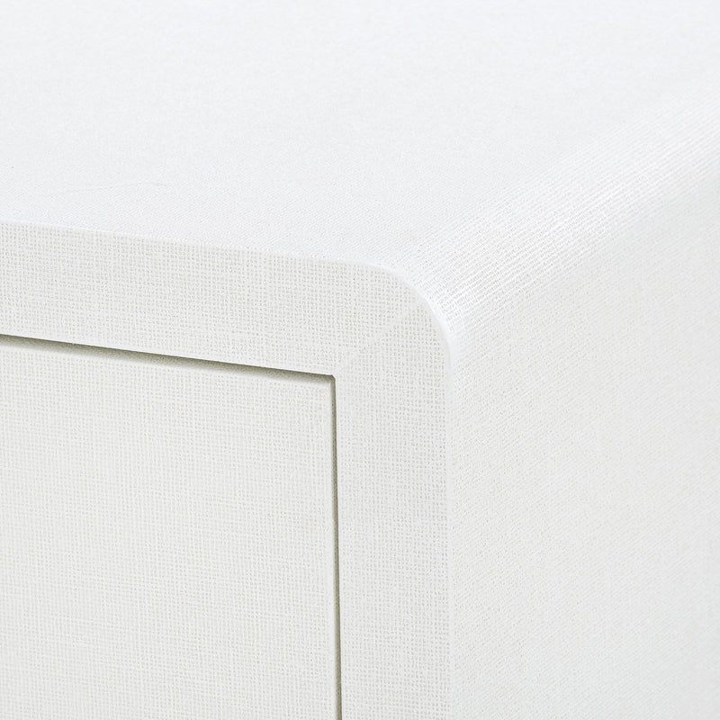 BENJAMIN 1 DRAWER SIDE TABLE WHITE LINEN