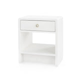 BENJAMIN 1 DRAWER SIDE TABLE WHITE LINEN