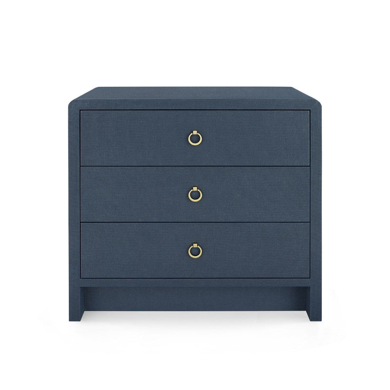 BRYANT LINEN 3 DRAWER SIDE TABLE NAVY