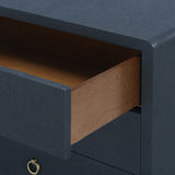 BRYANT LINEN 3 DRAWER SIDE TABLE NAVY