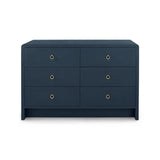 BRYANT EXTRA LARGE 6 DRAWER DRESSER NAVY