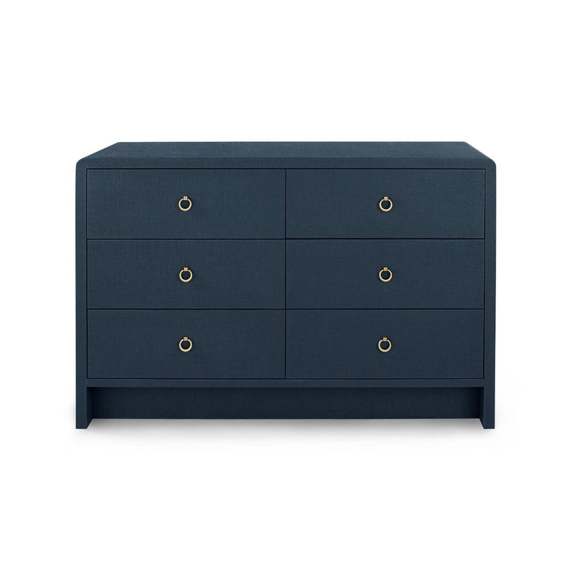 BRYANT EXTRA LARGE 6 DRAWER DRESSER NAVY