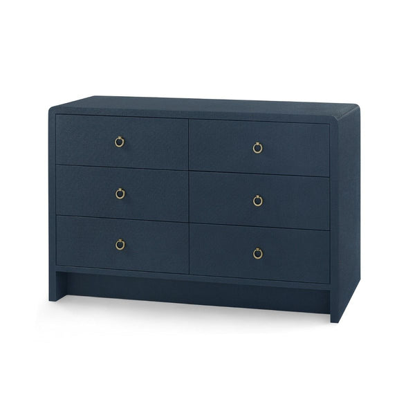 BRYANT EXTRA LARGE 6 DRAWER DRESSER NAVY