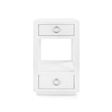 CAMILLA 2- DRAWER SIDE TABLE WHITE