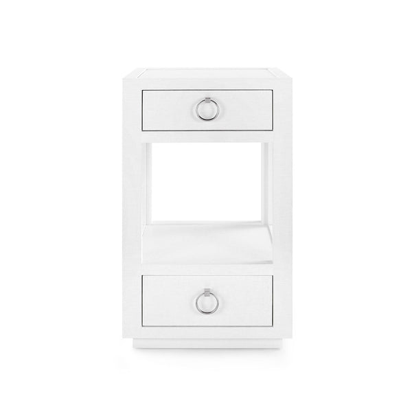 CAMILLA 2- DRAWER SIDE TABLE WHITE