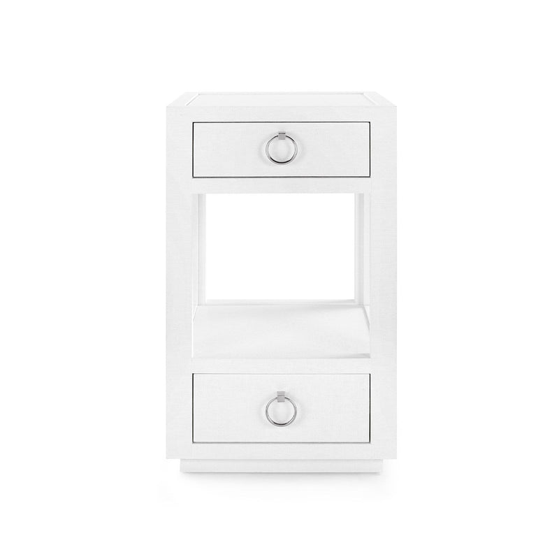 CAMILLA 2- DRAWER SIDE TABLE WHITE