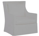 CASEY SWIVEL SLIPCOVERED CHAIR