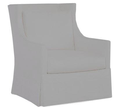 CASEY SWIVEL SLIPCOVERED CHAIR