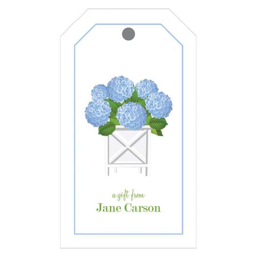 BLUE HYDRANGEAS GIFT TAGS SET OF 24